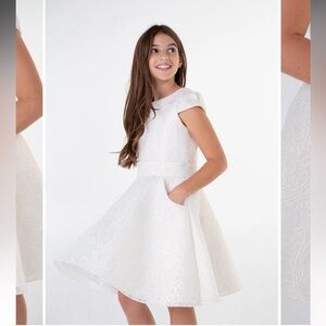 ZOE Ltd JUDITH Ivory dress for girl. Size 14. Like new